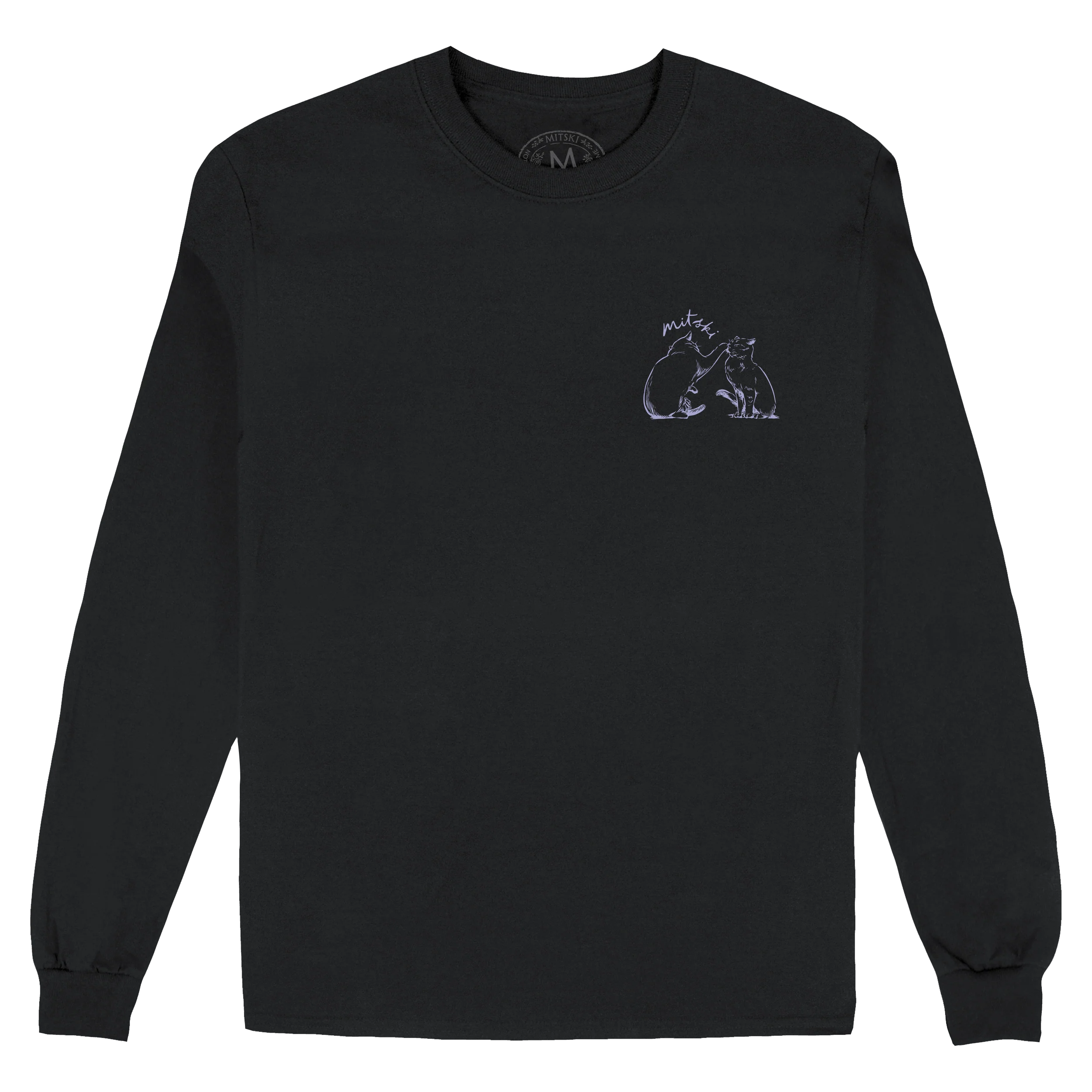 Library Stamp Long Sleeve Tee (Black) - Image 2